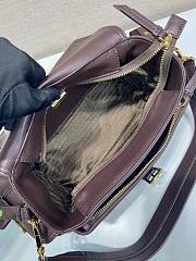 Bagsaaa Medium Prada Explore nappa leather shoulder bag with flap 1BD394 dark brown - 30cm - 2
