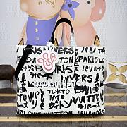 Bagsaaa LV N40797 Shopper Tote MM Pharrell Williams White/Black - 40cm - 1