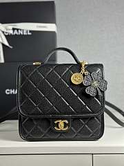 Bagsaaa Chanel Backpack AS5715 Black Grained Shiny Calfskin - 22cm - 1