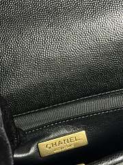 Bagsaaa Chanel Backpack AS5715 Black Grained Shiny Calfskin - 22cm - 3