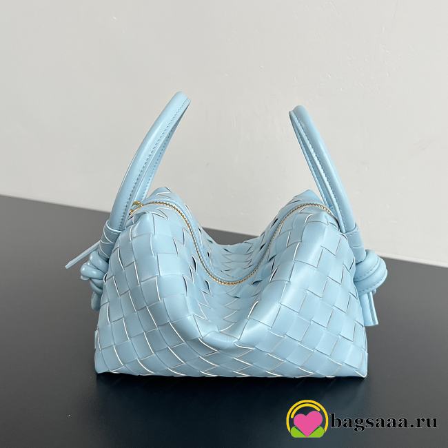 Bagsaaa Bottega Veneta Top Handle Loop 796615 Blue - 13x21x13cm - 1