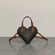 Bagsaaa Teen Coeur Celine In Triomphe Canvas And Calfskin 10P512 - 19cm - 1