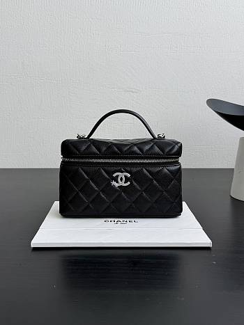 Bagsaaa Chanel Vanity with Chain AP4854 Black Caviar - 19.5cm