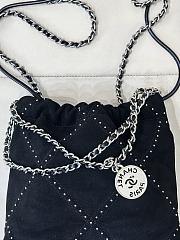Bagsaaa Chanel 22 Mini Handbag Black Suede AS3980 - 20 × 19 × 6 cm - 4