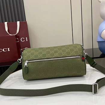 Bagsaaa Gucci GG canvas small cylinder bag 834455 green - 30cm