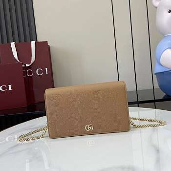 Bagsaaa Gucci GG Marmont WOC 497985 beige and bright green - 20cm