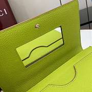 Bagsaaa Gucci GG Marmont WOC 497985 beige and bright green - 20cm - 2