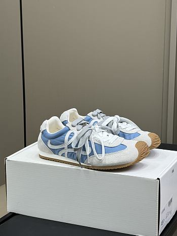 Bagsaaa Loewe Ballet Runner 2.0 in nylon and calfskin Blue/White