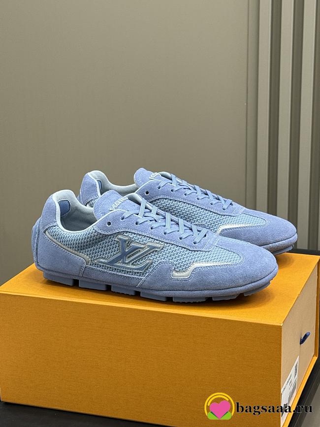 Bagsaaa LV Rally Sneaker Blue Suede - 1