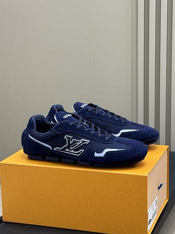 Bagsaaa LV Rally Sneaker Dark Blue Suede