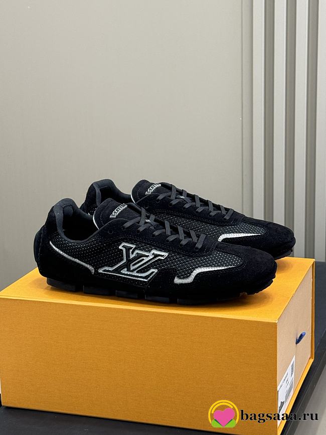 Bagsaaa LV Rally Sneaker Black Suede - 1