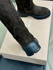Bagsaaa Miu Miu suede boots dark brown - 2