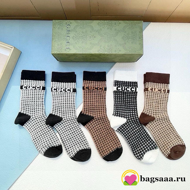 Bagsaaa Combo Gucci Socks - 1