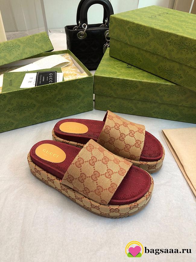 Bagsaaa Gucci original GG slide sandal - 1