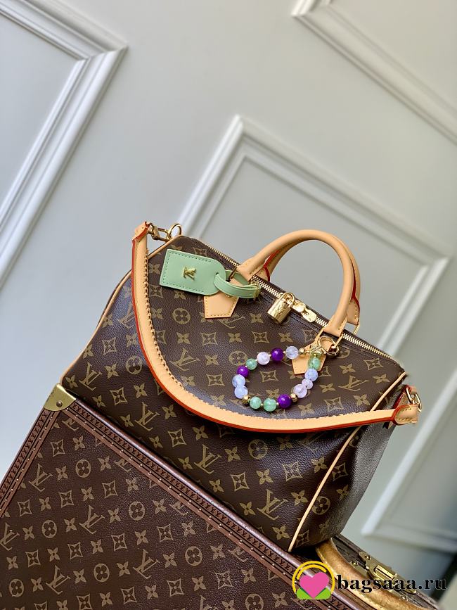 Bagsaaa LV M15107 Speedy Soft 30 Lucky Monogram/Green - 30cm - 1