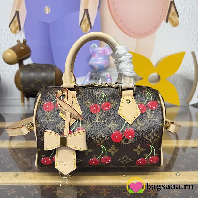 Bagsaaa M13094 LV x TM Speedy Bandoulière 20 Monogram cherry - 20.5cm - 1