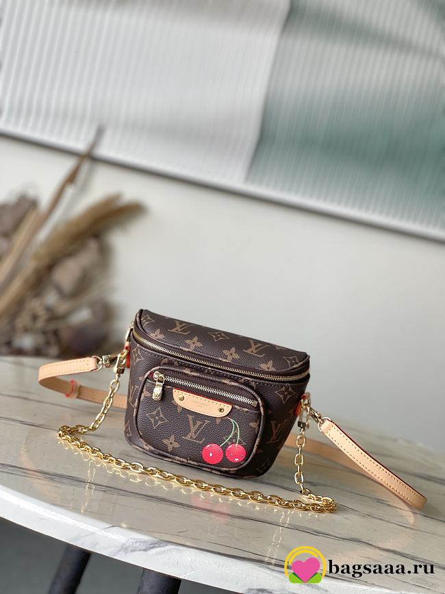 Bagsaaa M13449 LV x TM Mini Bumbag Monogram & Cherry - 17cm - 1
