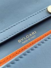 Bagsaaa Bulgari Blue Embossed Crossbody Bag - 19cm - 3
