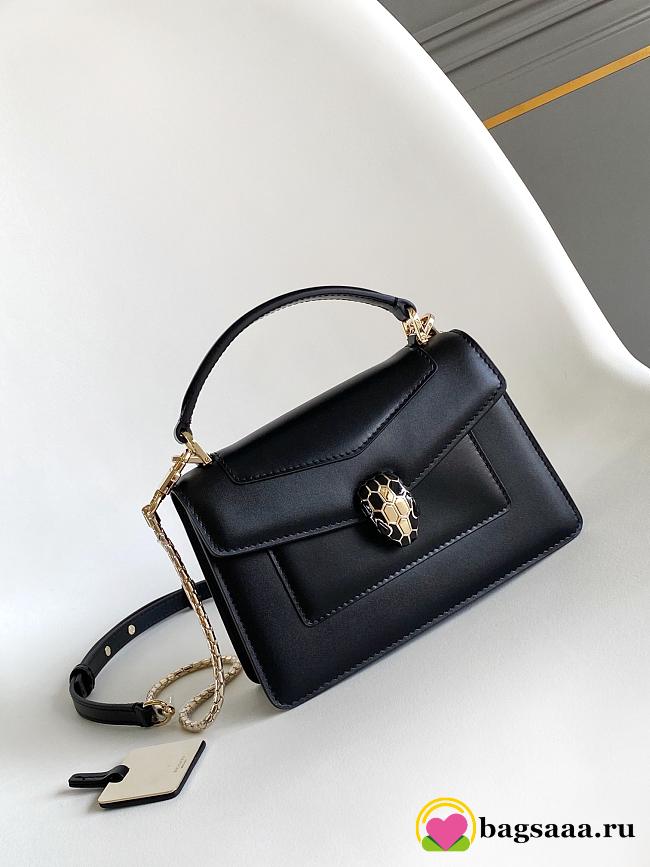 Bagsaaa Bvlgari Serpenti Forever Mini top handle bag Black - 19cm - 1