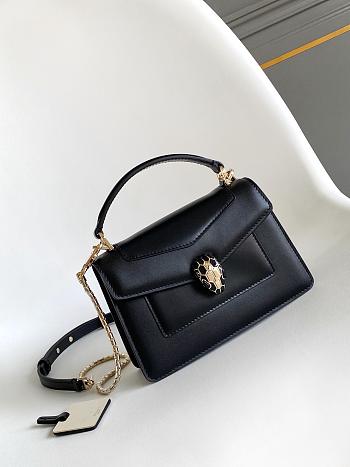 Bagsaaa Bvlgari Serpenti Forever Mini top handle bag Black - 19cm
