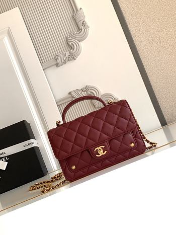 Bagsaaa Chanel Wallet on Chain AP4674 Burgundy - 19cm