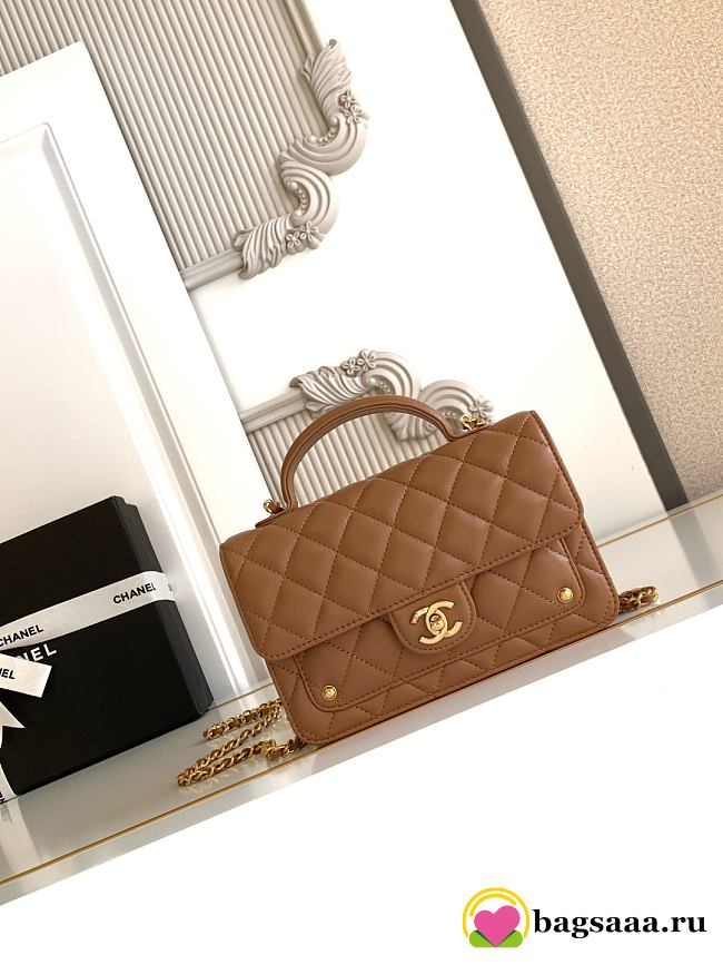 Bagsaaa Chanel Wallet on Chain AP4674 Brown - 19cm - 1