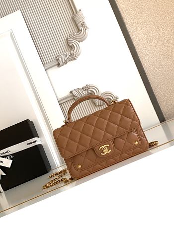 Bagsaaa Chanel Wallet on Chain AP4674 Brown - 19cm