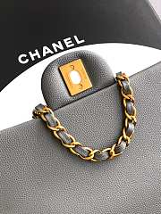 Bagsaaa Chanel Mini Flap Bag with Top Handle AS5701 Gray - 19.5cm - 4
