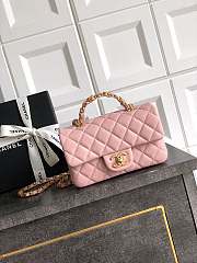 Bagsaaa Chanel Mini Flap Bag with Top Handle AS5701 Pink - 19.5cm - 1