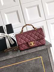 Bagsaaa Chanel Mini Flap Bag with Top Handle AS5701 Red - 19.5cm - 1