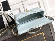 Bagsaaa Chanel Mini Flap Bag with Top Handle AS5701 Light Blue - 19.5cm - 3