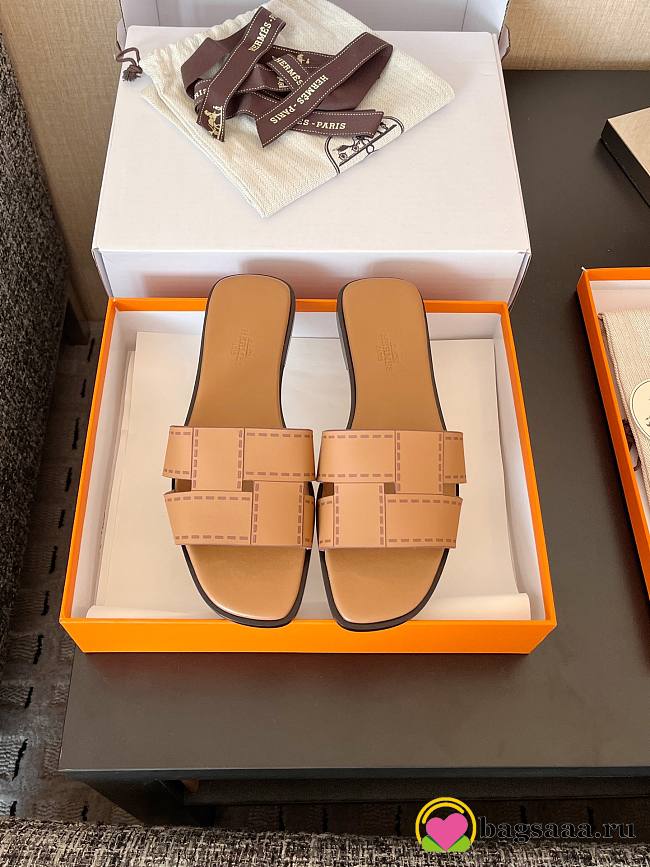Bagsaaa Hermes Idioma sandal brown - 1