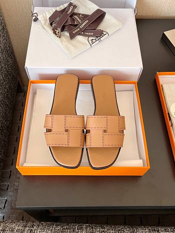 Bagsaaa Hermes Idioma sandal brown