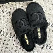 Bagsaaa Chanel Black Shearling Slippers - 4