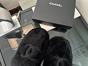 Bagsaaa Chanel Black Shearling Slippers - 3