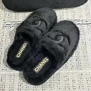 Bagsaaa Chanel Black Shearling Slippers - 2
