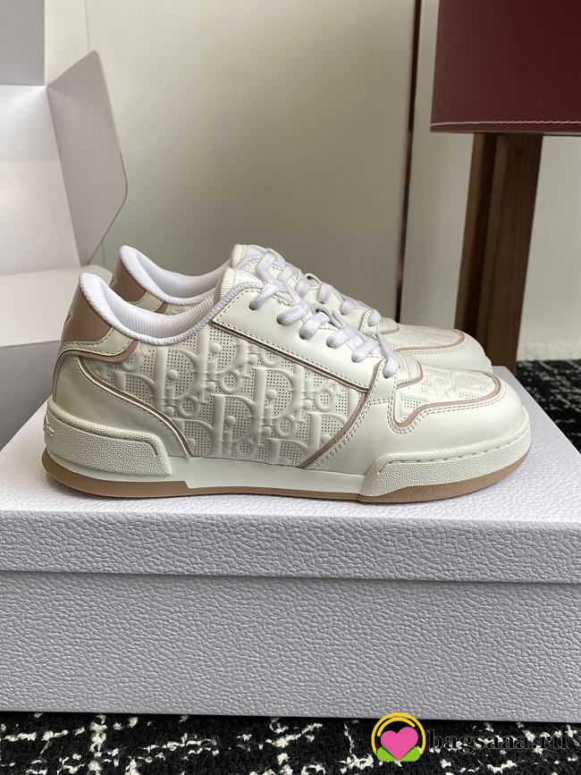 Bagsaaa Dior One Sneaker White and Nude Dior Oblique Perforated Calfskin - 1