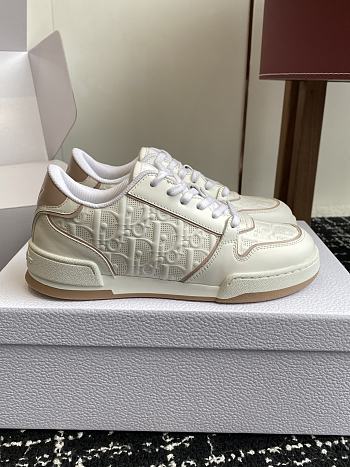 Bagsaaa Dior One Sneaker White and Nude Dior Oblique Perforated Calfskin