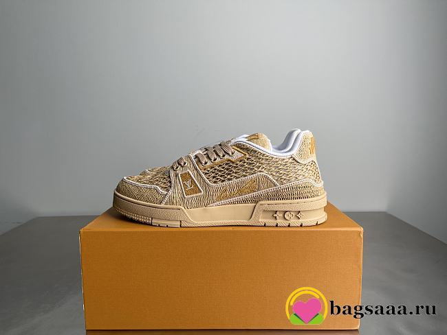 Bagsaaa LV Trainer Sneaker Beige Raffia - 1