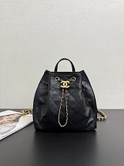 Bagsaaa CHANEL 25 Medium Backpack AS5600 Black Caviar - 23cm - 1