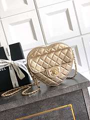 Bagsaaa Chanel Heart Bag AS5764 Gold - 19cm - 1