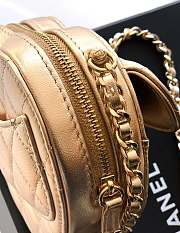 Bagsaaa Chanel Heart Clutch with Chain AP2784 Gold - 13cm - 4