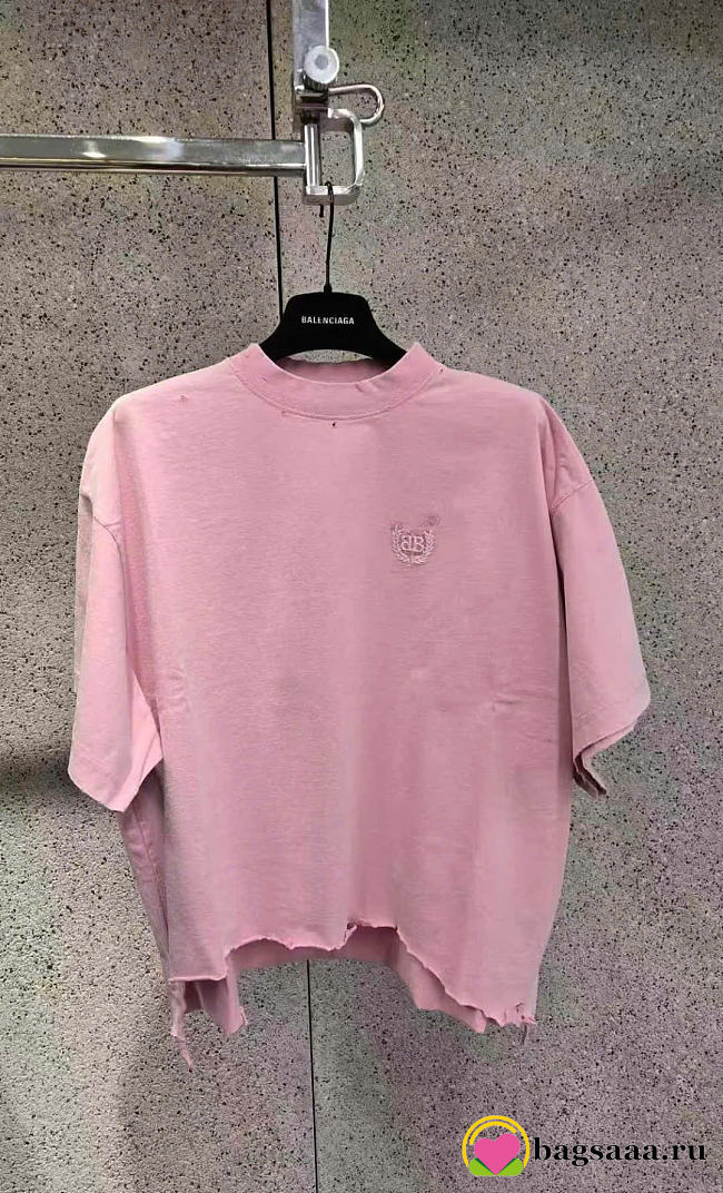 Bagsaaa BALENCIAGA Cotton t-shirt with Balenciaga BB Classic Logo - 1