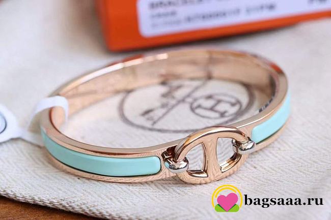 Bagsaaa Hermes Mini Clic Chaine d'Ancre bracelet blue - 1