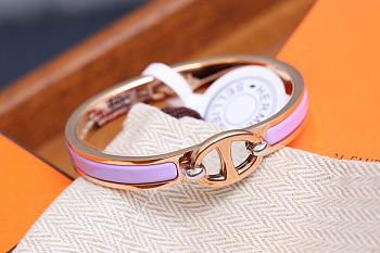 Bagsaaa Hermes Mini Clic Chaine d'Ancre bracelet purple