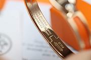 Bagsaaa Hermes Mini Clic Chaine d'Ancre bracelet orange - 3