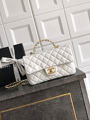 Bagsaaa Chanel Small Flap Bag With Top Handle AS5702 White - 22.5cm - 1