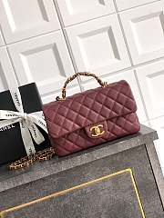 Bagsaaa Chanel Small Flap Bag With Top Handle AS5702 Red - 22.5cm - 1