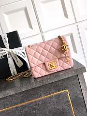 Bagsaaa Chanel Mini Flap Bag AS5758 Light Pink Lambskin - 18cm - 1
