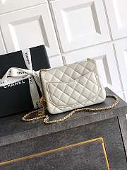 Bagsaaa Chanel Mini Flap Bag AS5758 Cream White Lambskin - 18cm - 3